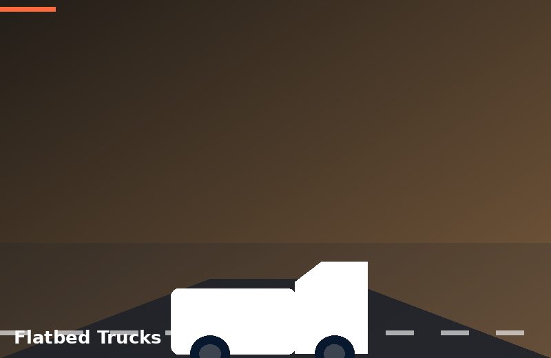 Flatbed truck carrying construction materials